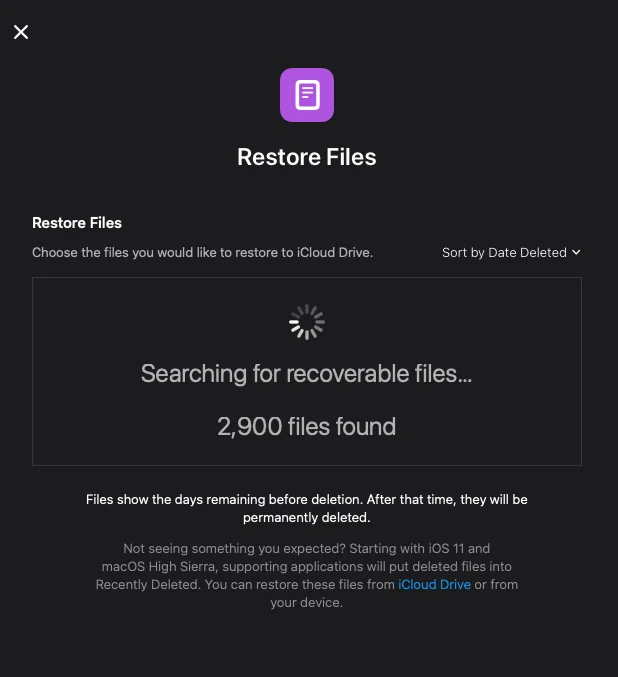 Thousands of files